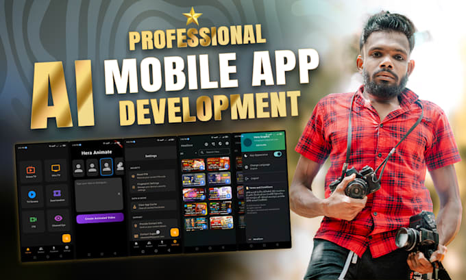 develop custom android app with ai powered code generation and pro UI UX