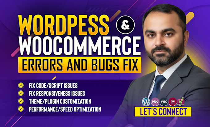 fix wordpress and woocommerce errors, bugs, and critical issues fast