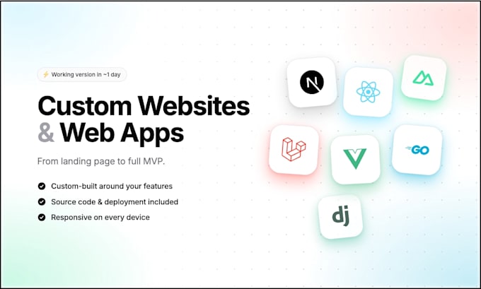 build a fast custom website or web app for your business