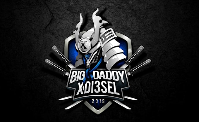 do modern custom samurai logo design