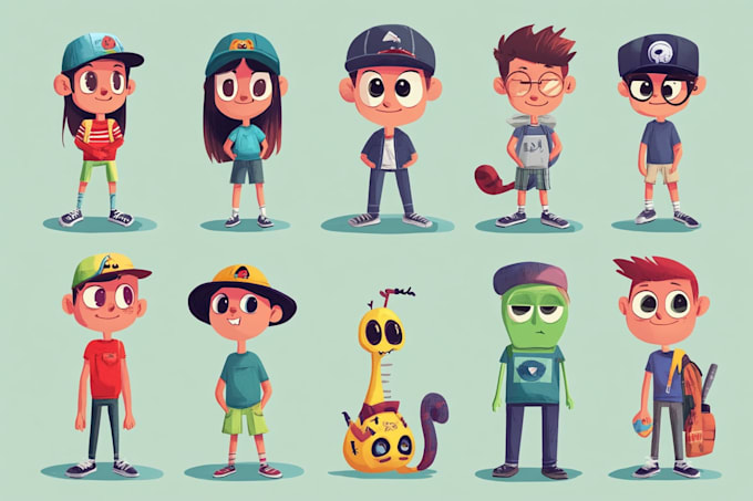 draw cute, simple and funny cartoon