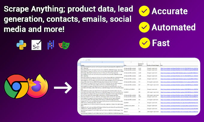 scrape data from any website