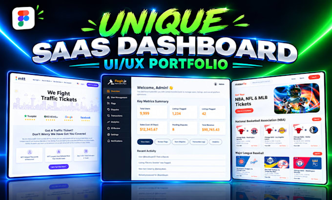 design web app, saas dashboard UI UX in figma