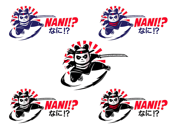 do modern high quality custom ninja, samurai logo