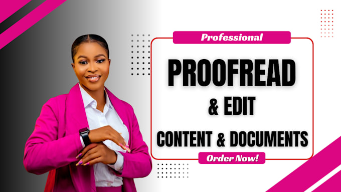 professionally edit and proofread your content