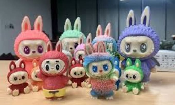 create a custom 3d labubu style character or toy design