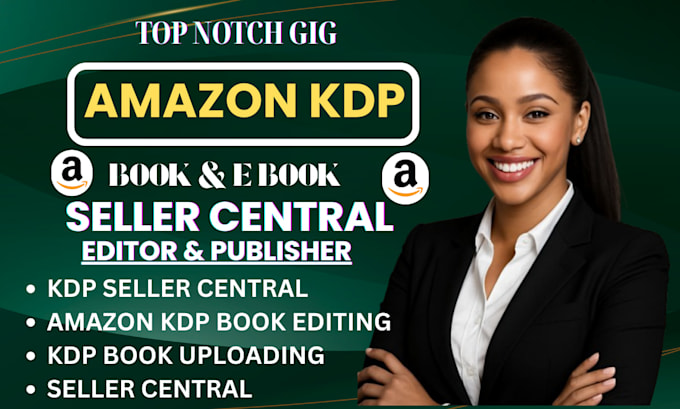 setup amazon KDP seller central account format edit publish book on amazon kdp