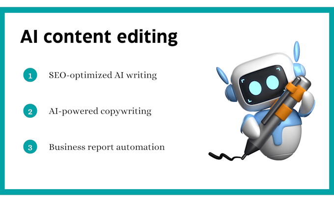 write ai report, edit content and copywriting services