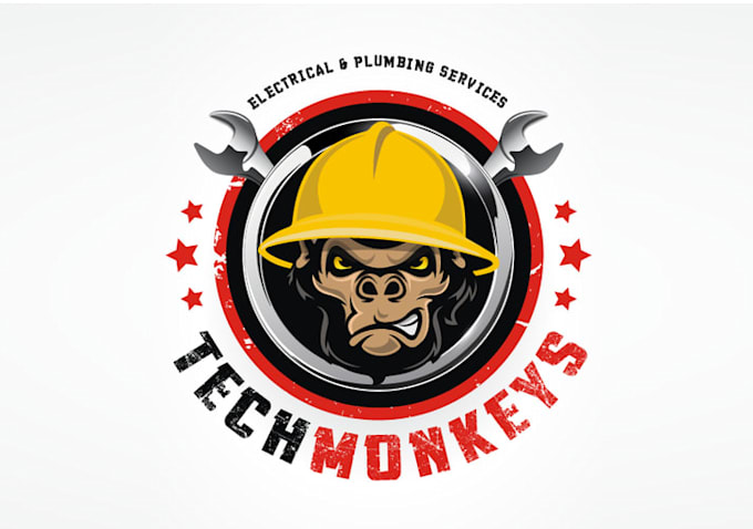 Design mascot electrical tech monkeys logo by Juan_karla | Fiverr
