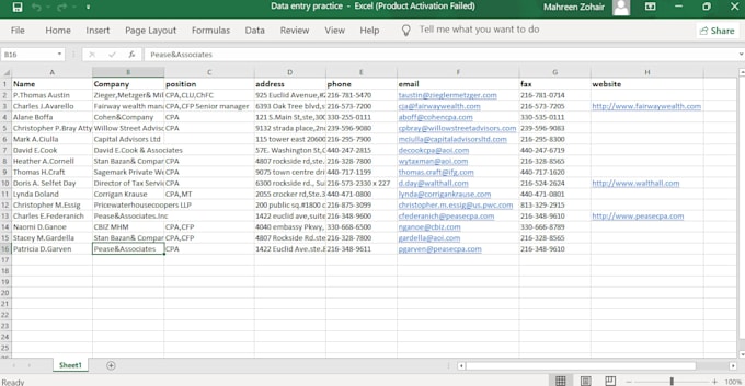 do data entry and data visualization