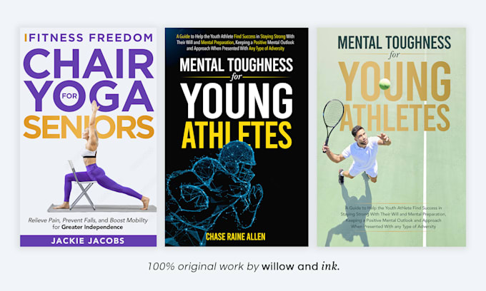 create a professional fitness or sports book cover design