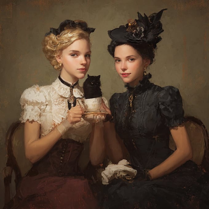 create a character art and friendship portrait