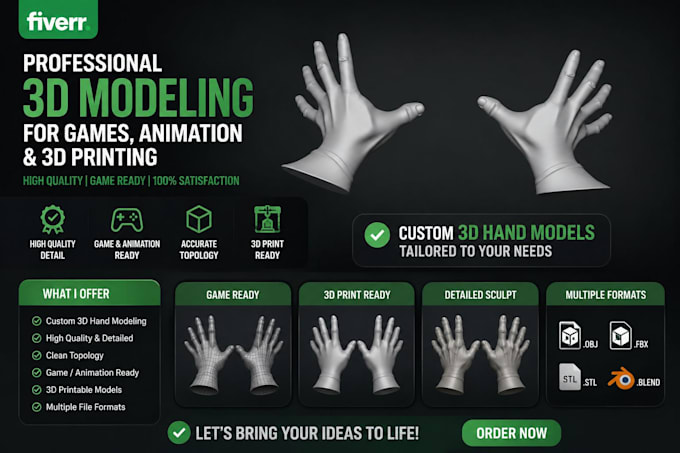 sculpt high quality 3d model for 3d printing