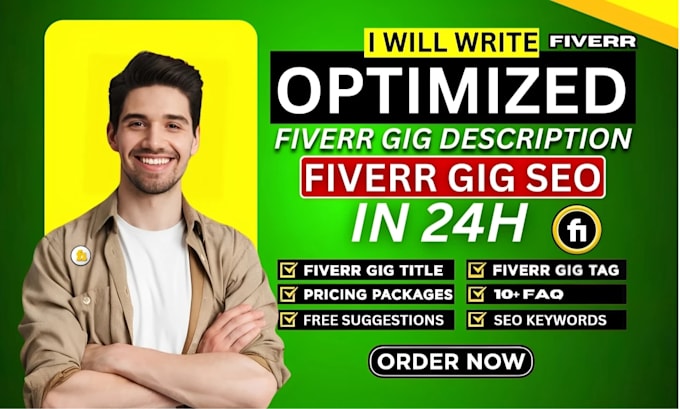 write optimized fiverr gig description fiverr gig seo title profile setup
