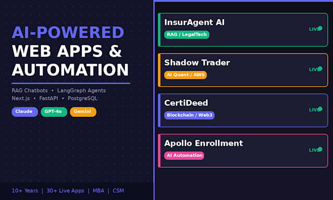 build an ai powered web app or automation for your business
