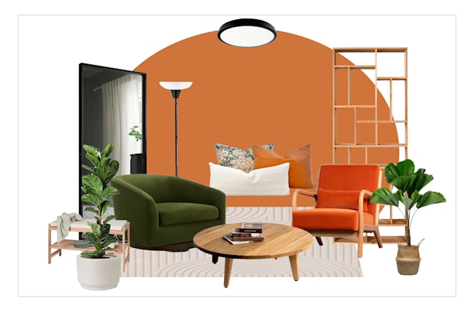 create a clear and professional architectural mood board