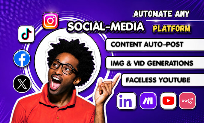 social media automation, youtube faceless video, instagram chatbot, manychat,n8n