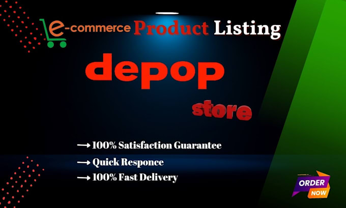 do product listing and upload on depop store