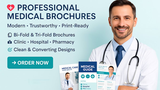 design professional medical brochures for clinics, hospitals, and healthcare