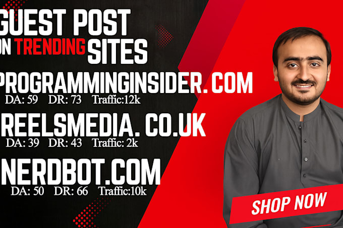 do guest post on nerdbot programminginsider, and reelsmedia,co,uk