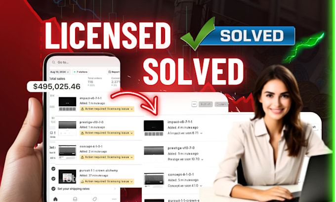 solve shopify theme licensed issue in just second