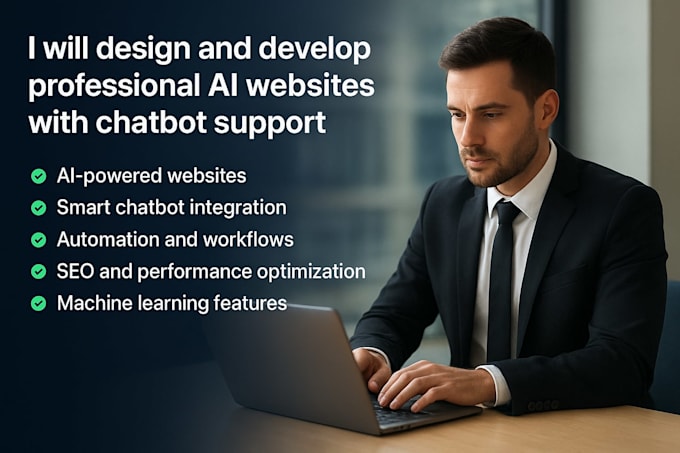 design and develop professional ai websites with chatbot support