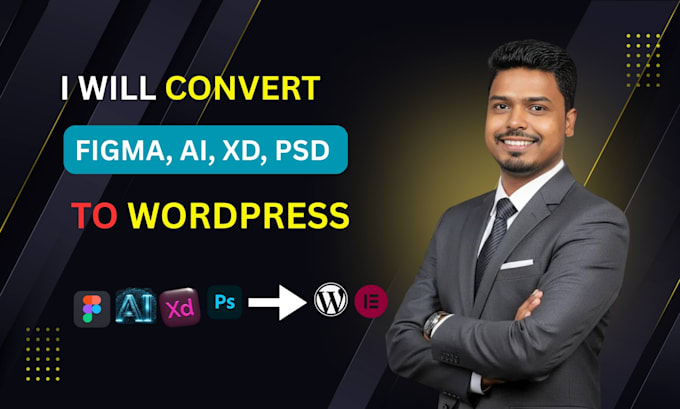 convert figma to wordpress, PSD to wordpress with elementor