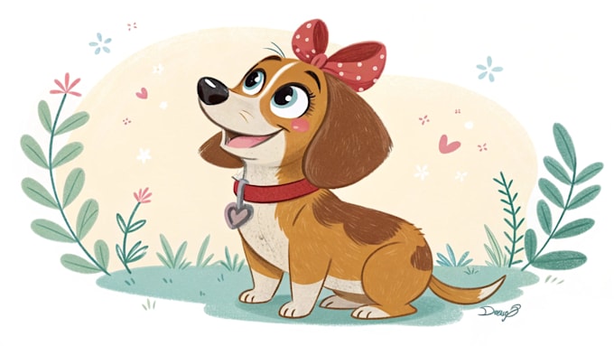 pet portrait into cute disney style