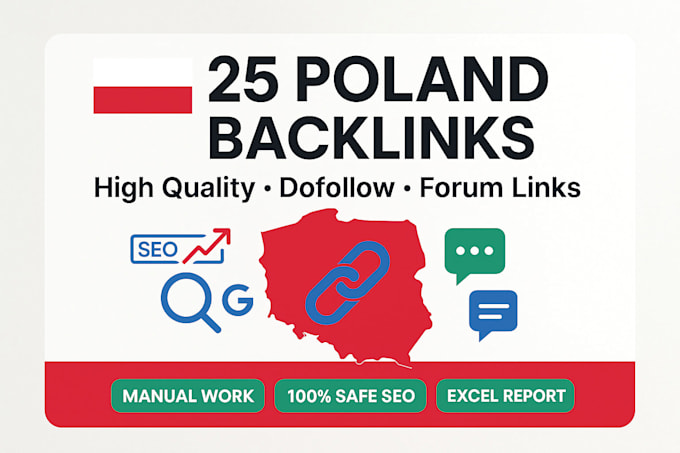 build 25 high quality poland backlinks on polish discussion forums