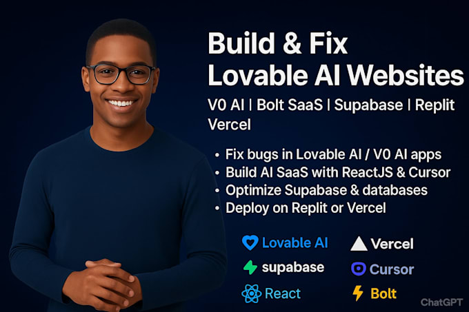 Build lovable ai website fix v0 ai app bolt new saas fix replit webapp ...