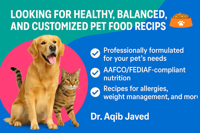 formulate customized and vet approved pet food recipes