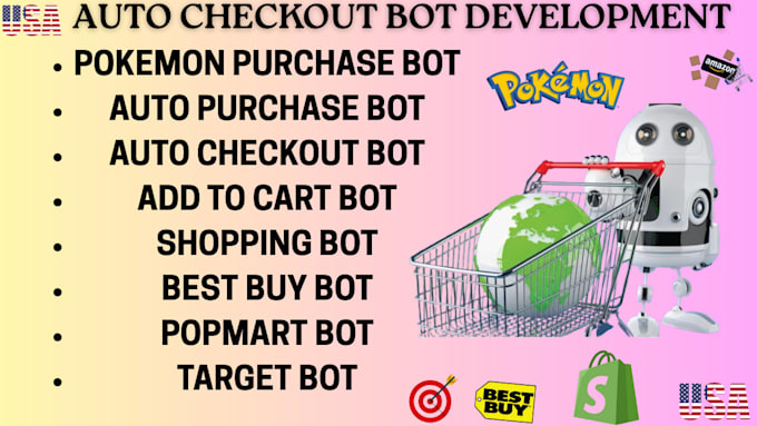 make auto buying bot, auto purchase bot, fast target bot pokemon bot, amazon bot
