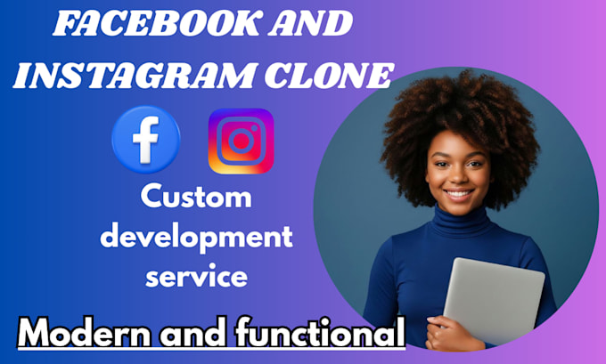 develop a professional facebook and instagram clone website