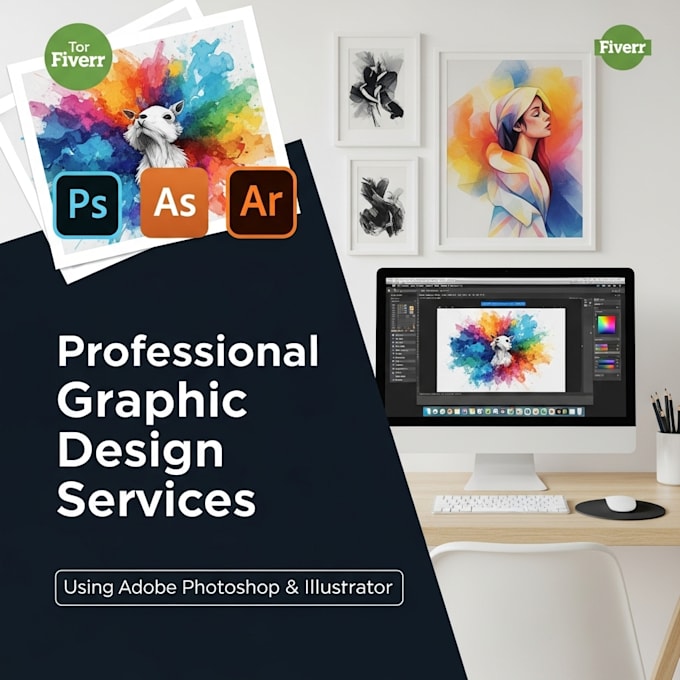 design professional graphics using adobe photoshop and illustrator