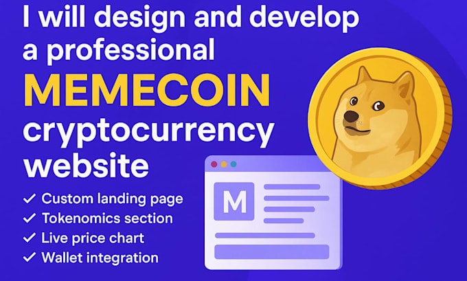 create memecoin landing page crypto token website presale ico website