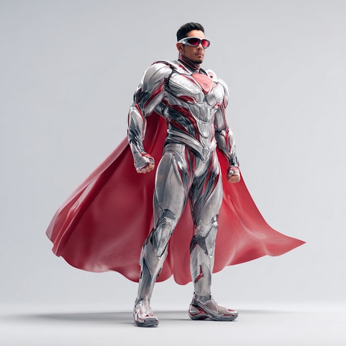 make a superhero character perfect for posters