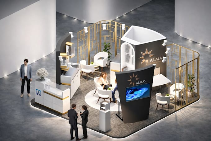 design stand, kiosk, event design, cafe