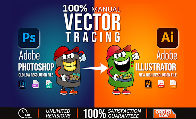 vectorize or redraw your logo and image fast and accurately