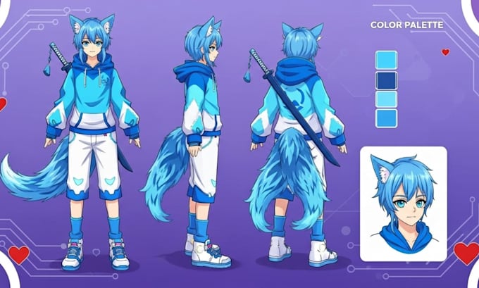 Draw furry ref sheet furry reference sheet anime character furry oc ...