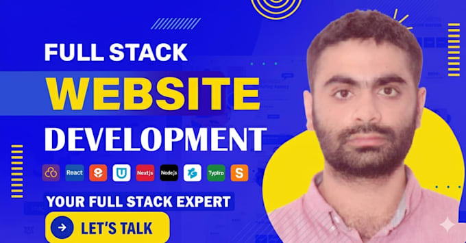 do website development as full stack web developer, front end, backend de