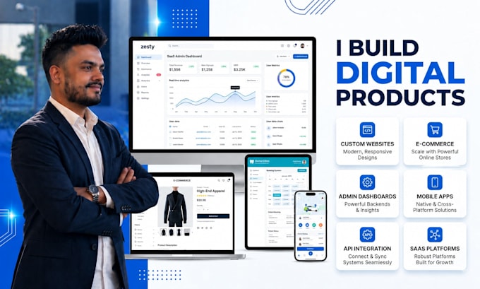 do custom website development as full stack developer