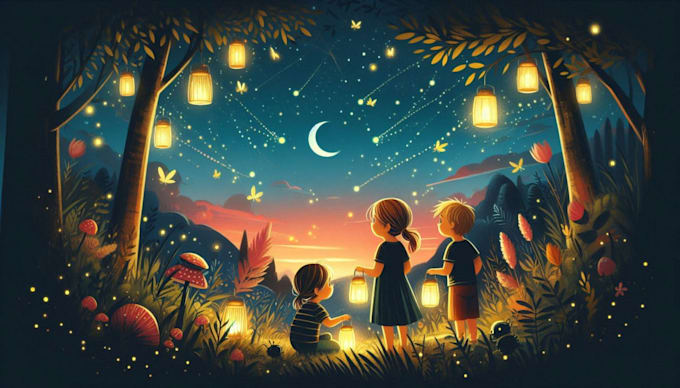 draw custom book cover and children book illustrations