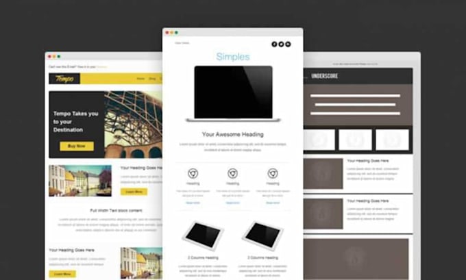 design responsive email template editable html template newsletter template