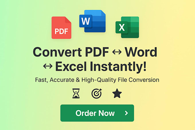 convert PDF to word or excel professionally