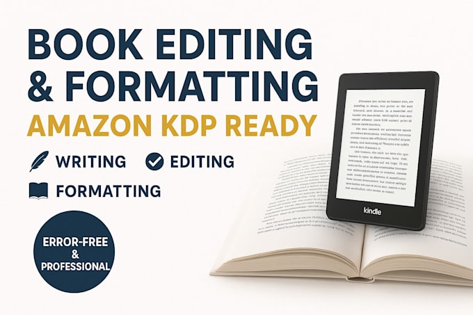 edit and format kdp kids book cookbook meals plans and recipe