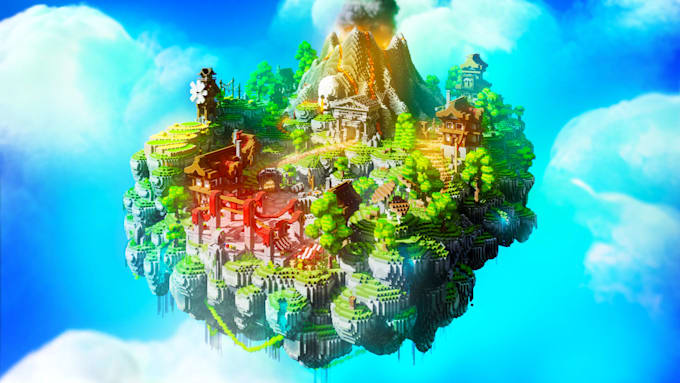 make a cool render of your minecraft hytale or roblox build