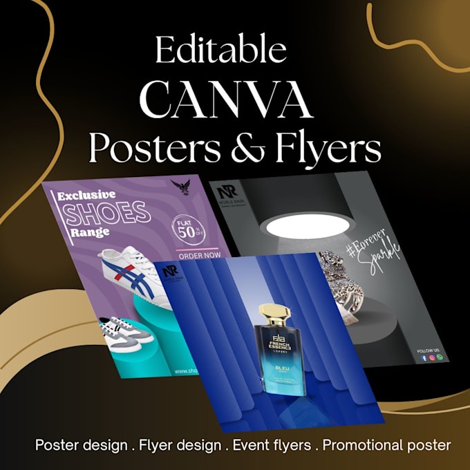 create editable canva flyers,posters and promotional designs