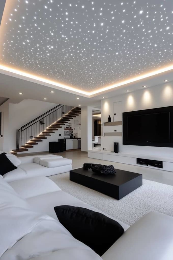 create a beautiful interior design exterior design and landscape