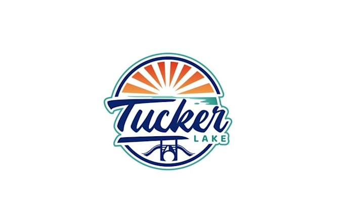 design playful lake water park rv campground logo