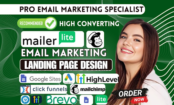 rock mailerlite email campaign ghl clickfunnels landing page mailerlite website